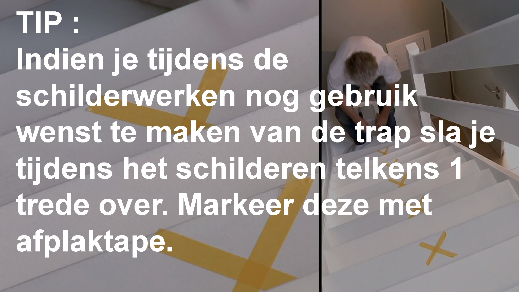 trap schilderen - tips treden Hoe een houten trap schilderen?- tips treden beurtlings schilderen