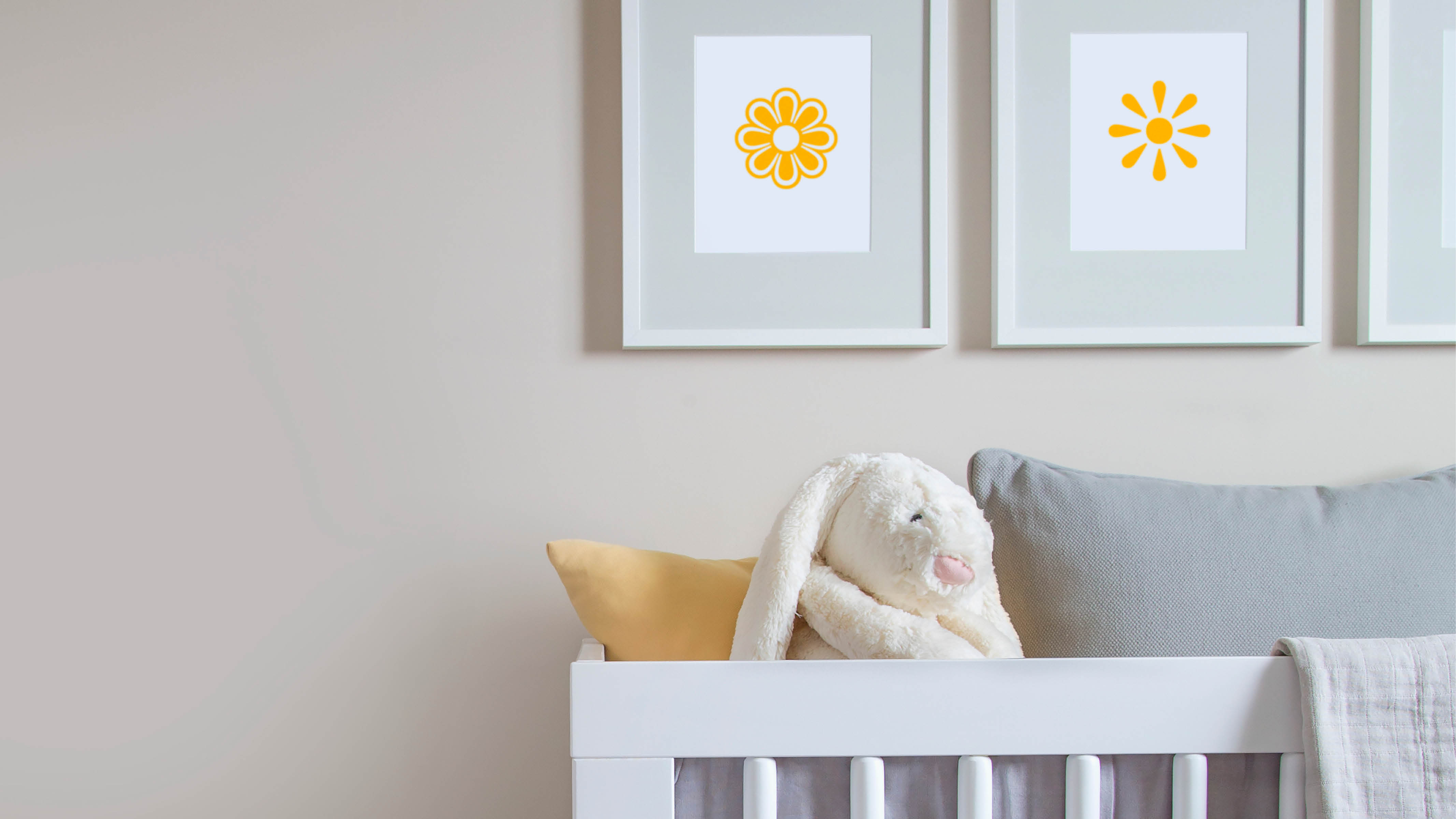 Grijze en gele kinderkamer Grijs en geel vormen de ultieme genderneutrale kleurencombinatie, zowel voor een babykamer als voor de kamer van een tiener.