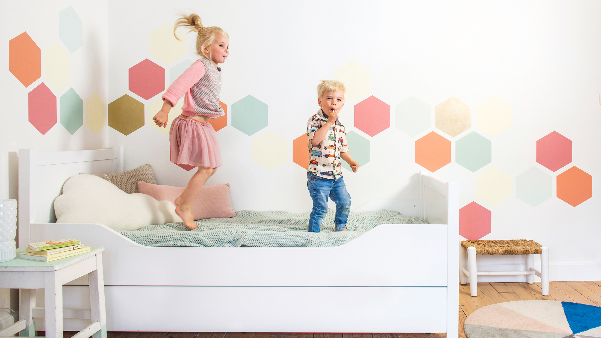 Kinderkamer in pastelkleuren Kinderkamer in pastelkleuren