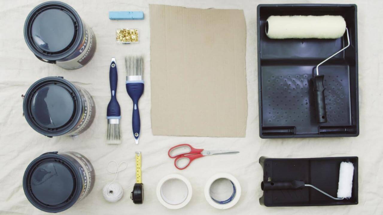Verfgereedschap plafond schilderen motief Verfgereedschap nodig om plafond te schilderen